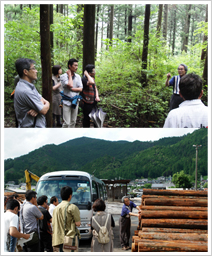 国産杉の産地を見る見学会